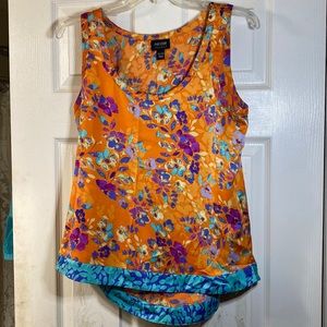 Nicole by Nicole Miller Floral silky tank top